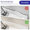 image:imageLeopong Moldable Silicone Putty Waterproof Stay PliableGood Plasticity for Repair and Fill Various Gaps in Bathrooms Fountains Water Pipes Walls BlackBlack