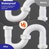 image:imageLeopong Moldable Silicone Putty Waterproof Stay PliableGood Plasticity for Repair and Fill Various Gaps in Bathrooms Fountains Water Pipes Walls BlackBlack