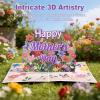 image:imageLeopong Mothers Day Card with Vibrant Floral amp Butterfly Design Spring Greeting Card for Mom Wife or Grandm Elegant Keepsakepink