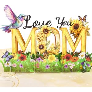 image:imageLeopong Mothers Day Card with Vibrant Floral amp Butterfly Design Spring Greeting Card for Mom Wife or Grandm Elegant Keepsakeyellow