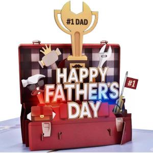 image:imageLeopong Fathers Day Pop Up Card Musical amp LED Lighted 3D ToolboxUnique Greeting Gift for DadHusband